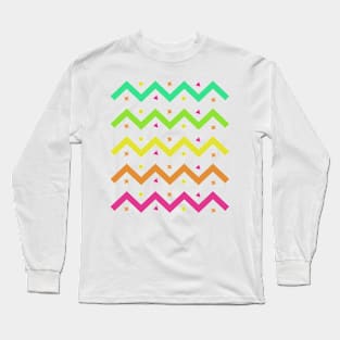 watercolor Chevron pattern Long Sleeve T-Shirt